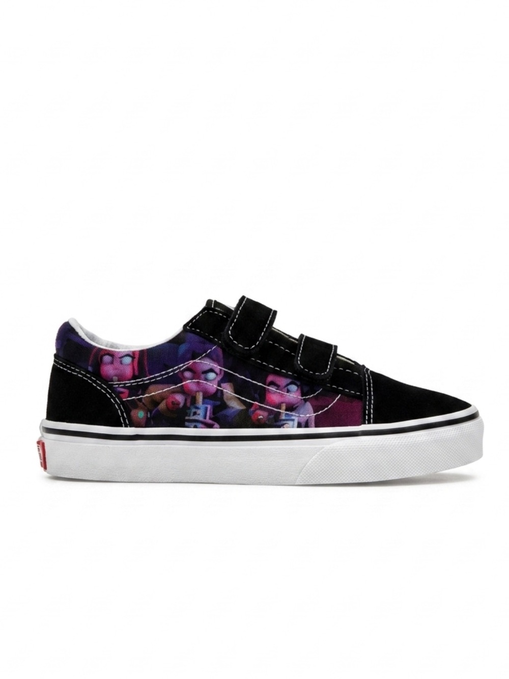 Vans Old Skool V K-Pop Demon Hunters Black Purple Kids Size 2.5Y